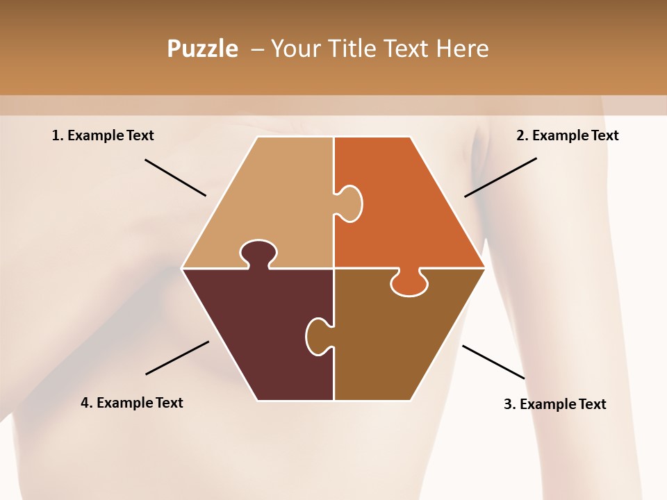 A Nude Woman With Her Breast Exposed And Her Hand On Her Chest PowerPoint Template