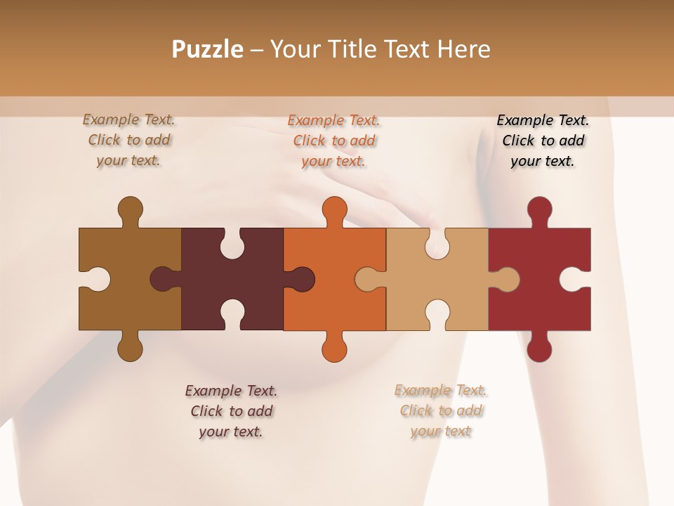 A Nude Woman With Her Breast Exposed And Her Hand On Her Chest PowerPoint Template