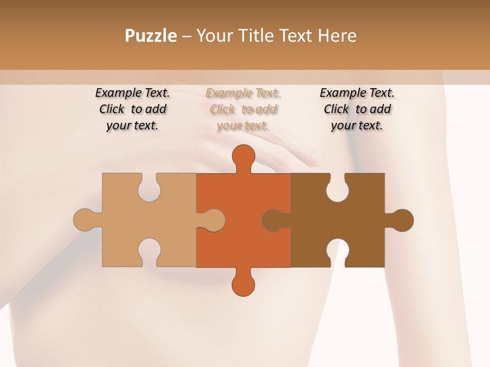 A Nude Woman With Her Breast Exposed And Her Hand On Her Chest PowerPoint Template