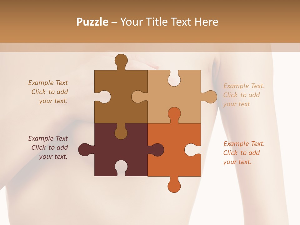 A Nude Woman With Her Breast Exposed And Her Hand On Her Chest PowerPoint Template