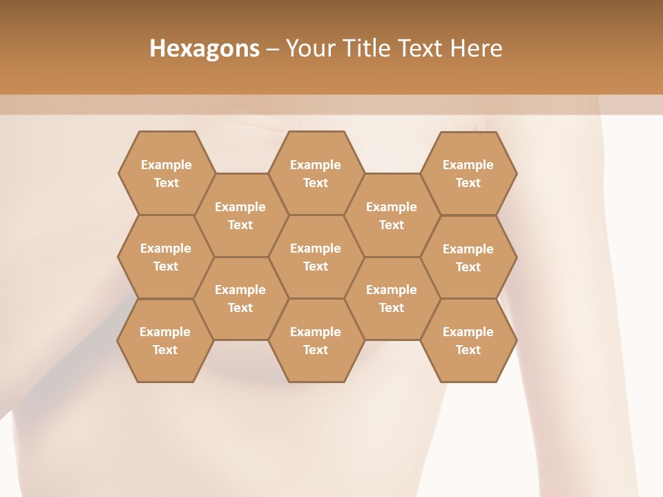 A Nude Woman With Her Breast Exposed And Her Hand On Her Chest PowerPoint Template