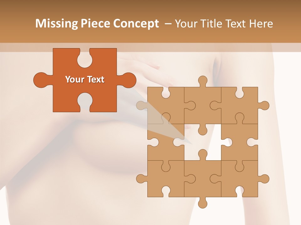 A Nude Woman With Her Breast Exposed And Her Hand On Her Chest PowerPoint Template