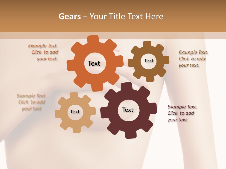 A Nude Woman With Her Breast Exposed And Her Hand On Her Chest PowerPoint Template