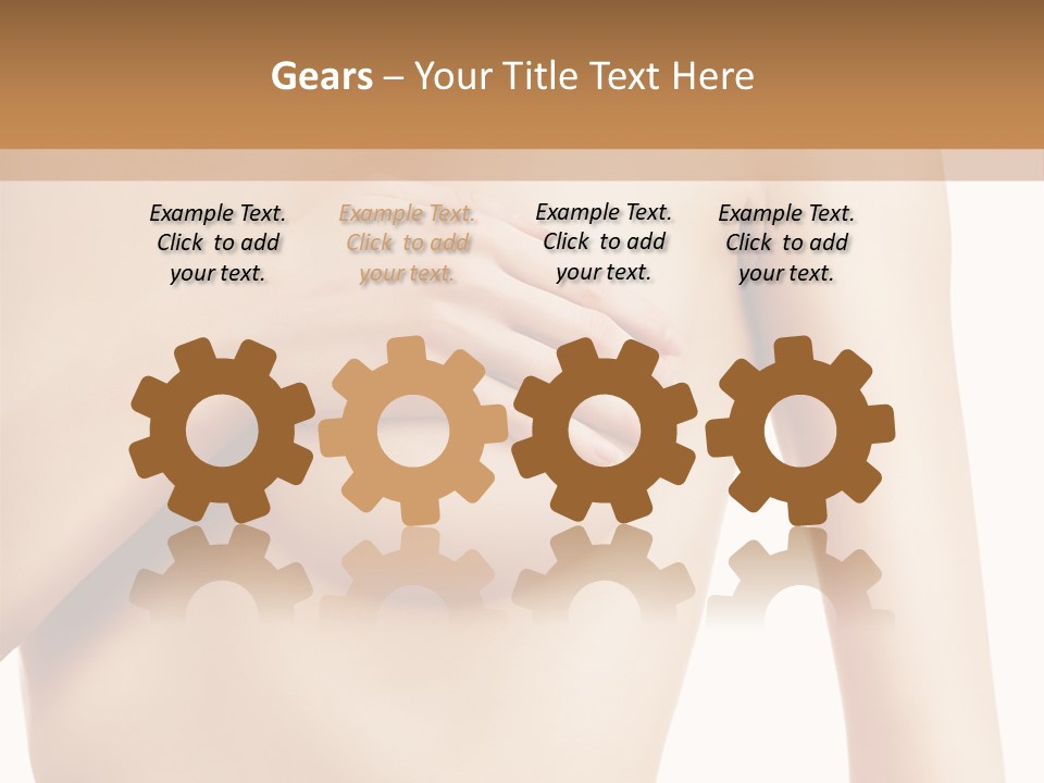 A Nude Woman With Her Breast Exposed And Her Hand On Her Chest PowerPoint Template