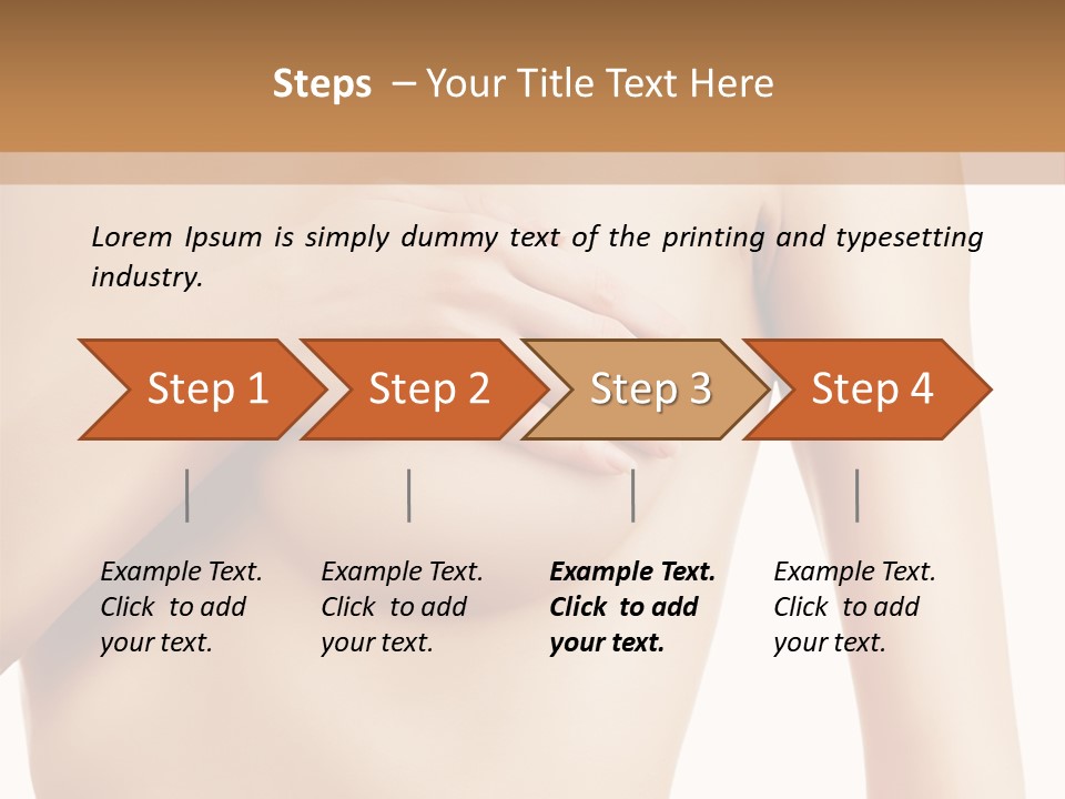 A Nude Woman With Her Breast Exposed And Her Hand On Her Chest PowerPoint Template