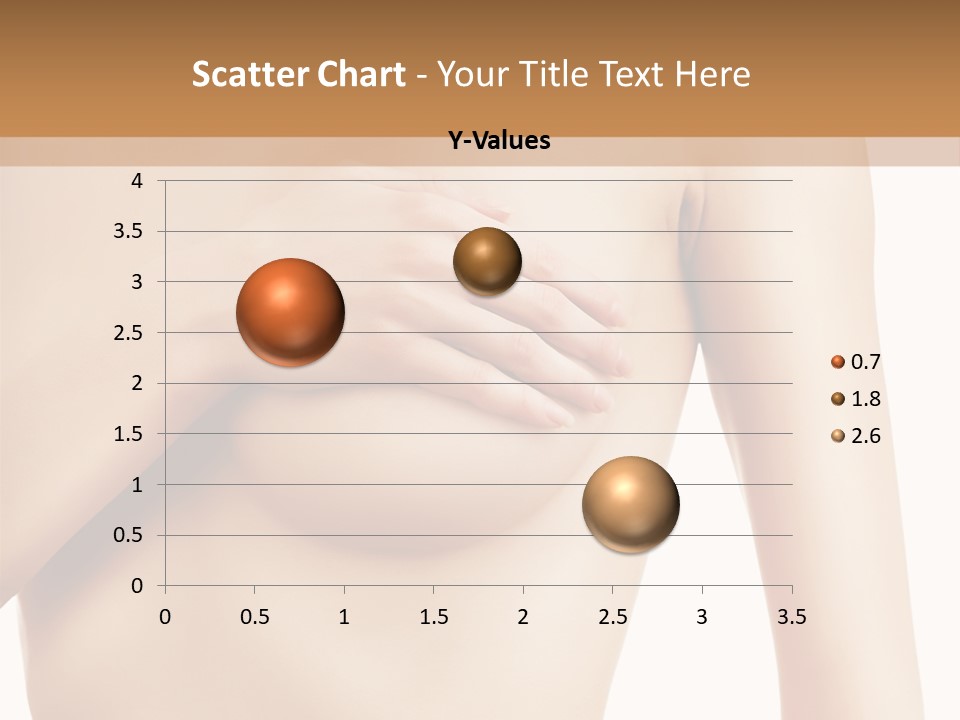 A Nude Woman With Her Breast Exposed And Her Hand On Her Chest PowerPoint Template