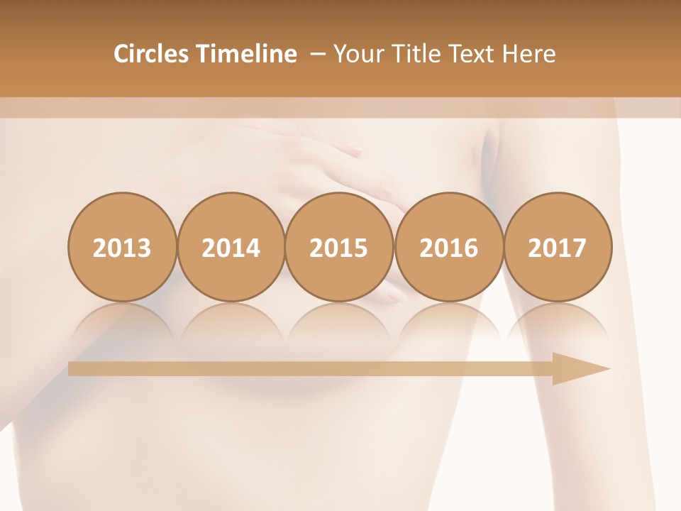 A Nude Woman With Her Breast Exposed And Her Hand On Her Chest PowerPoint Template