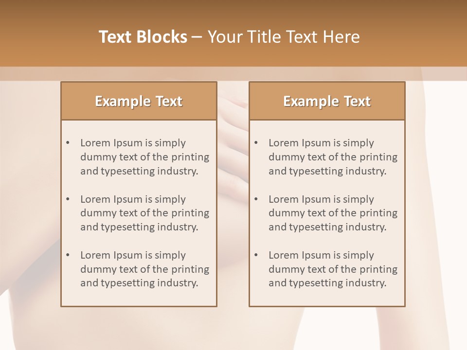 A Nude Woman With Her Breast Exposed And Her Hand On Her Chest PowerPoint Template