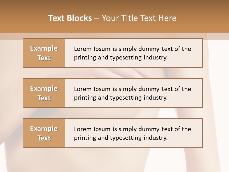 A Nude Woman With Her Breast Exposed And Her Hand On Her Chest PowerPoint Template