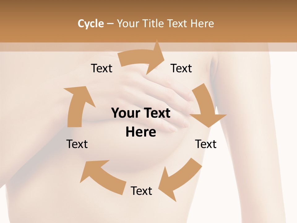 A Nude Woman With Her Breast Exposed And Her Hand On Her Chest PowerPoint Template