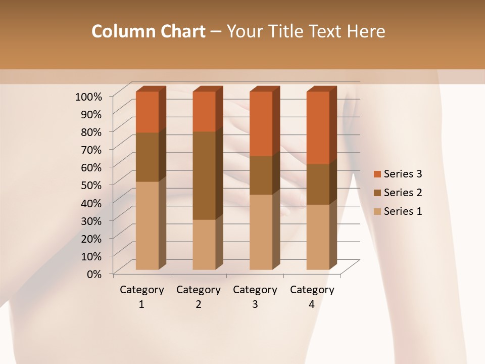 A Nude Woman With Her Breast Exposed And Her Hand On Her Chest PowerPoint Template