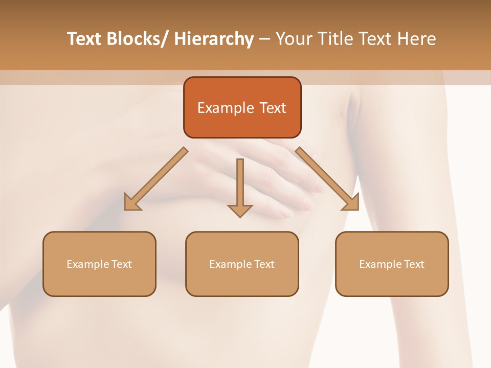 A Nude Woman With Her Breast Exposed And Her Hand On Her Chest PowerPoint Template