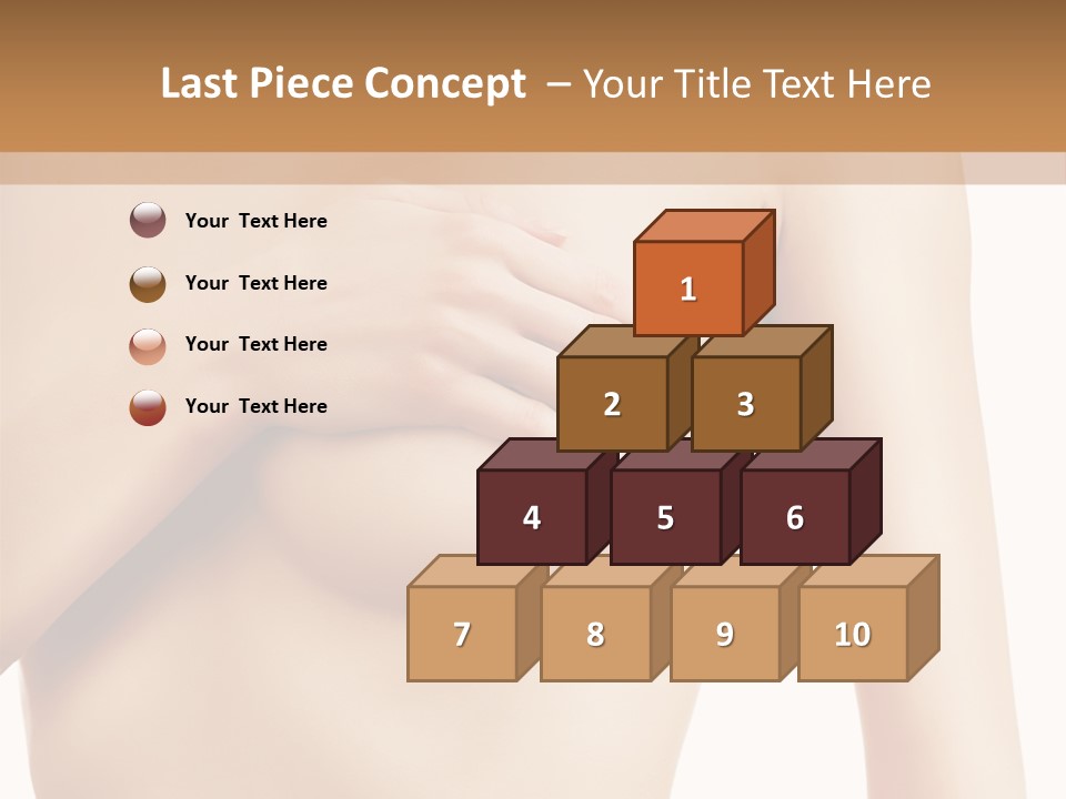 A Nude Woman With Her Breast Exposed And Her Hand On Her Chest PowerPoint Template