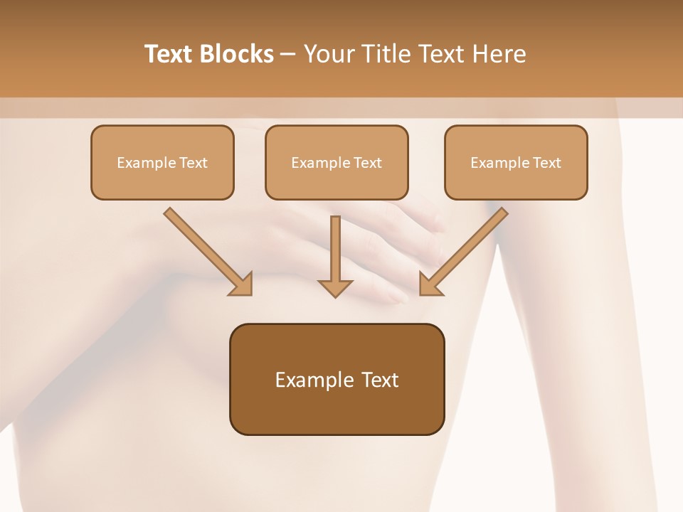 A Nude Woman With Her Breast Exposed And Her Hand On Her Chest PowerPoint Template