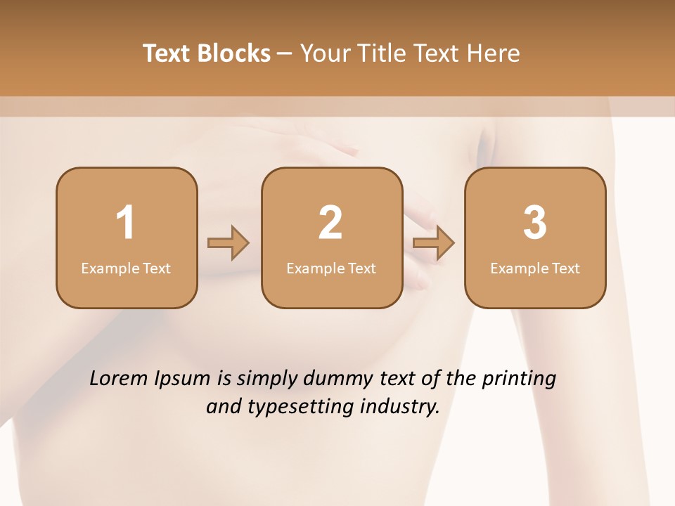 A Nude Woman With Her Breast Exposed And Her Hand On Her Chest PowerPoint Template