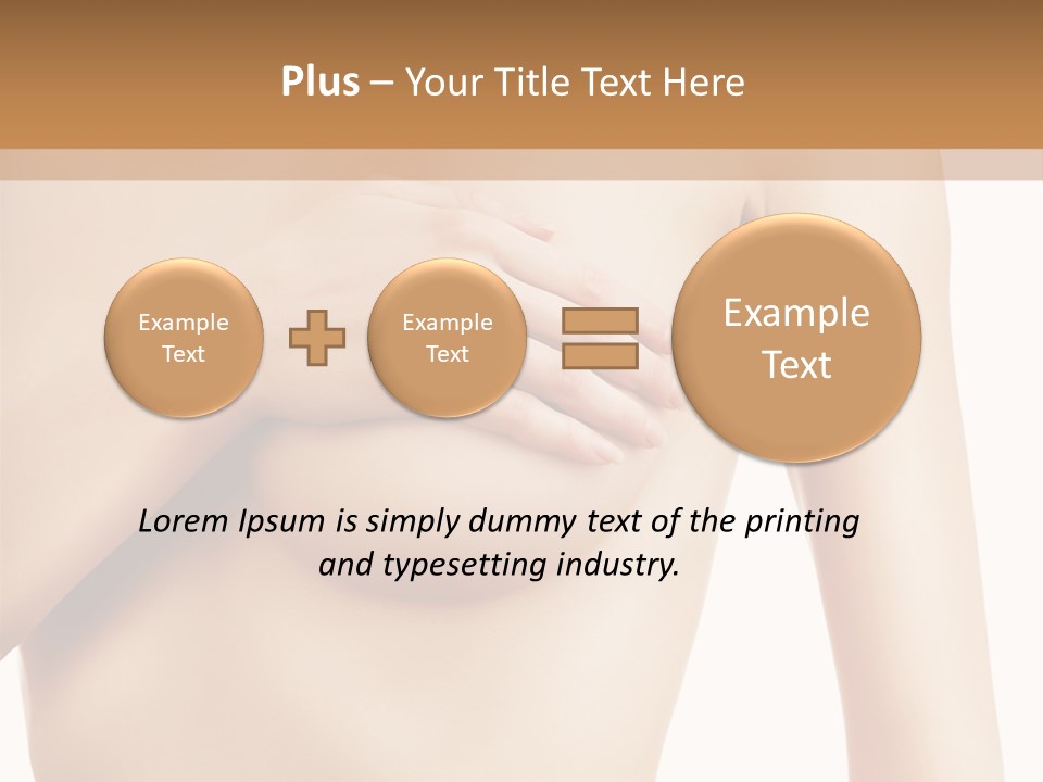 A Nude Woman With Her Breast Exposed And Her Hand On Her Chest PowerPoint Template