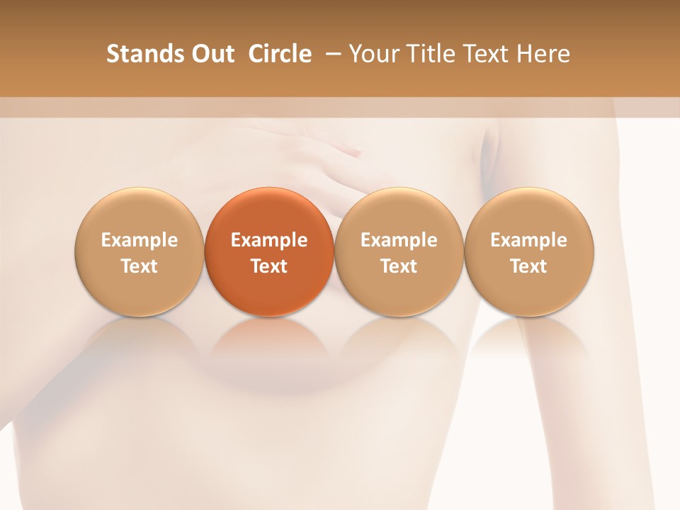 A Nude Woman With Her Breast Exposed And Her Hand On Her Chest PowerPoint Template