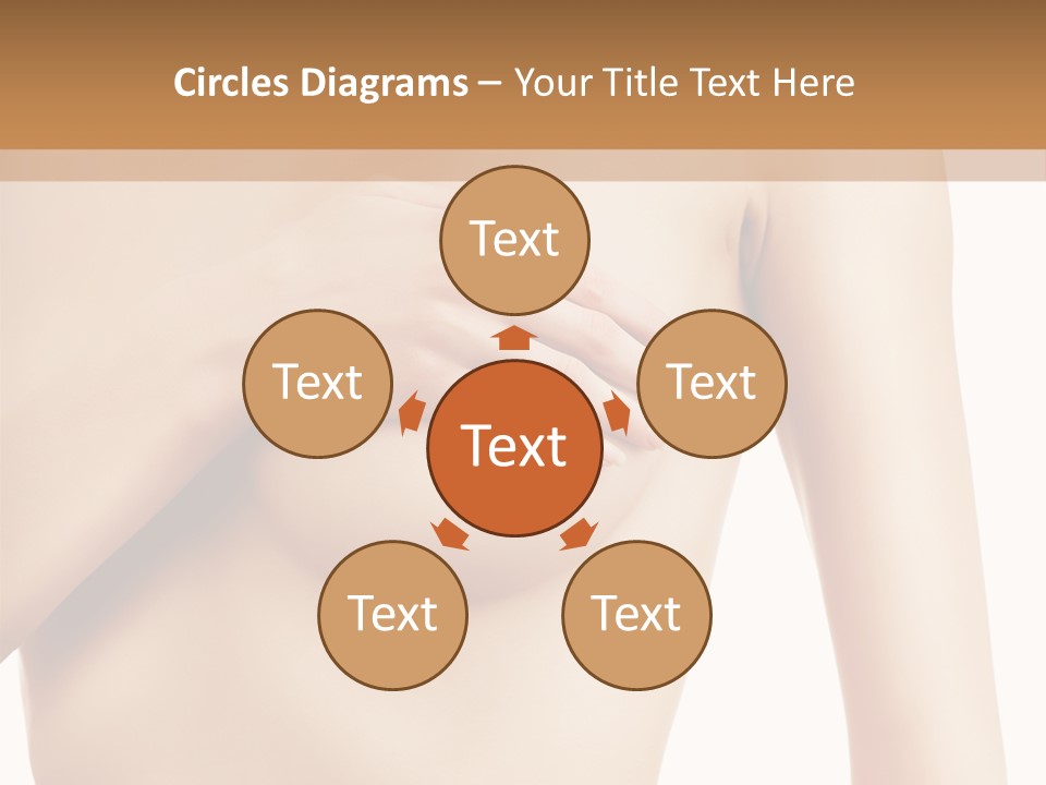 A Nude Woman With Her Breast Exposed And Her Hand On Her Chest PowerPoint Template