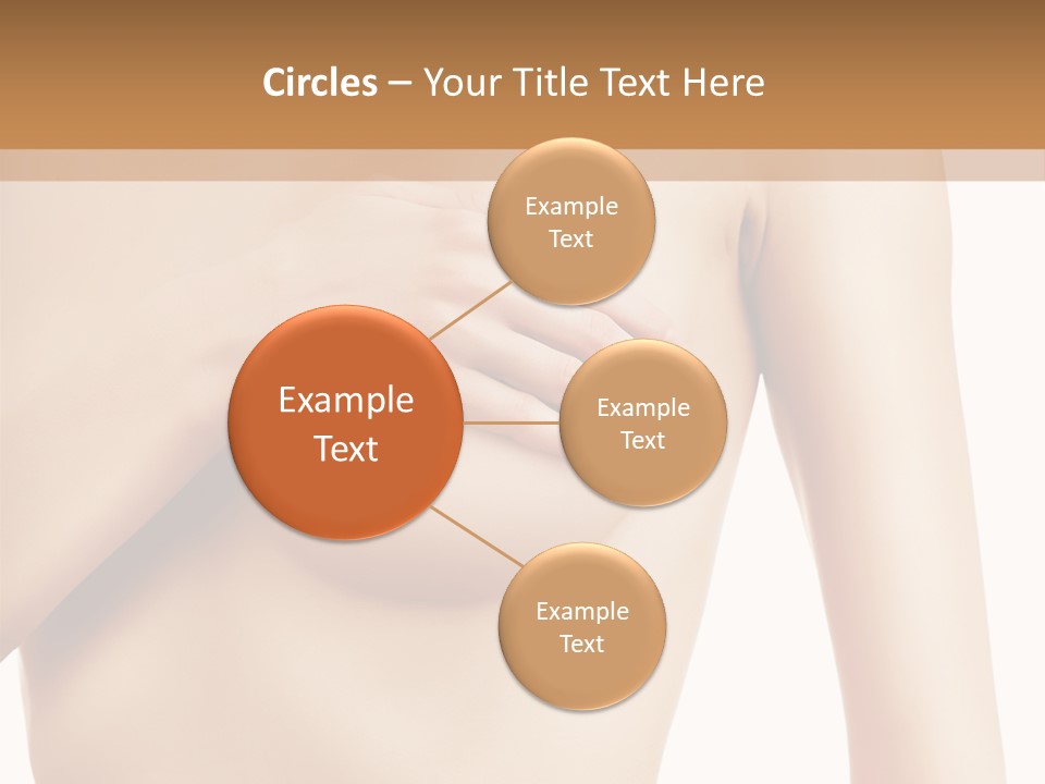 A Nude Woman With Her Breast Exposed And Her Hand On Her Chest PowerPoint Template