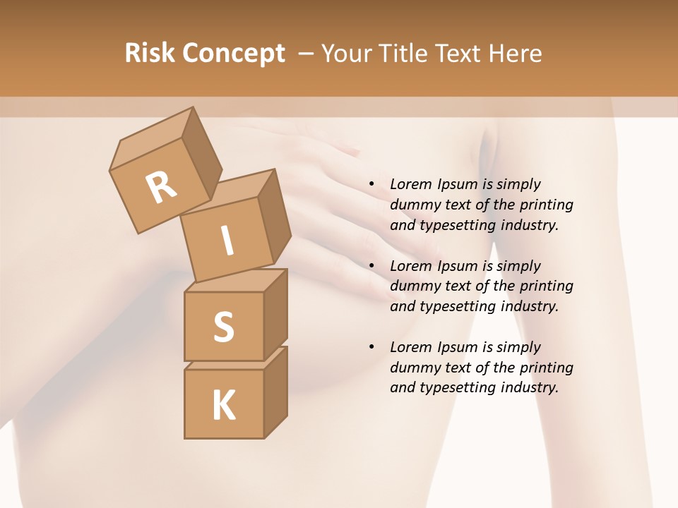 A Nude Woman With Her Breast Exposed And Her Hand On Her Chest PowerPoint Template