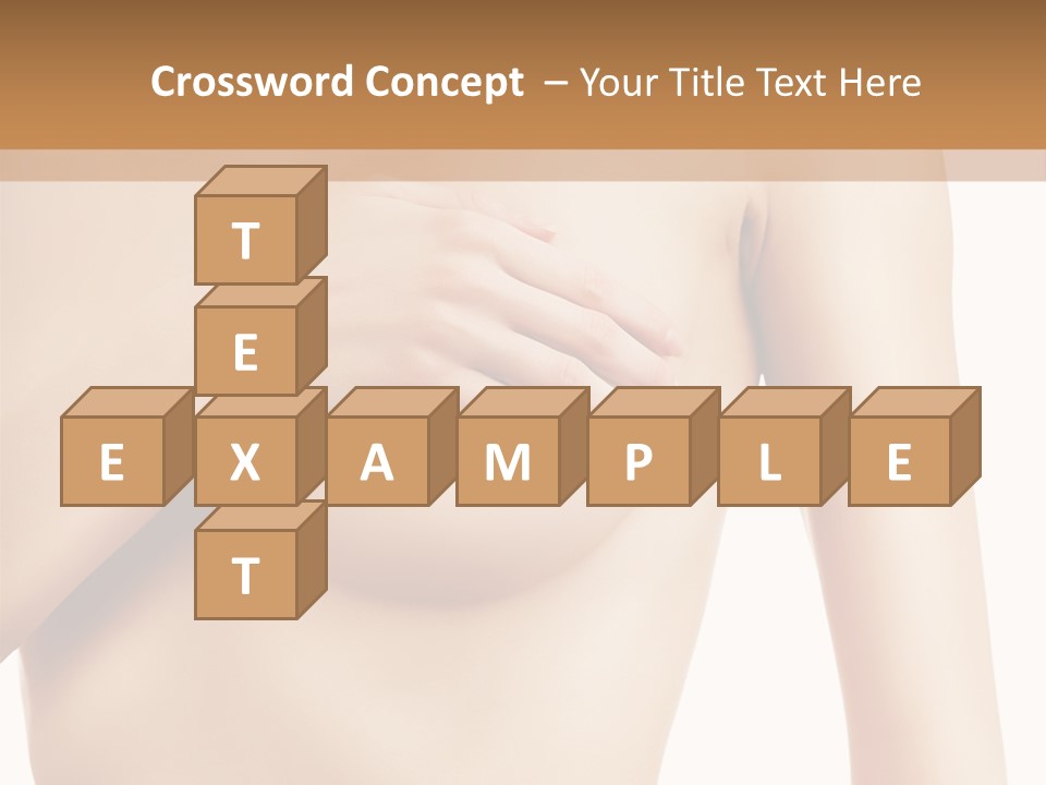 A Nude Woman With Her Breast Exposed And Her Hand On Her Chest PowerPoint Template