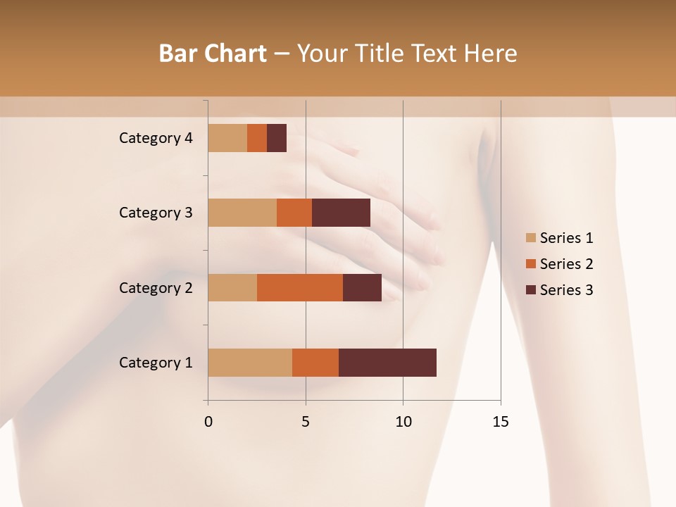 A Nude Woman With Her Breast Exposed And Her Hand On Her Chest PowerPoint Template
