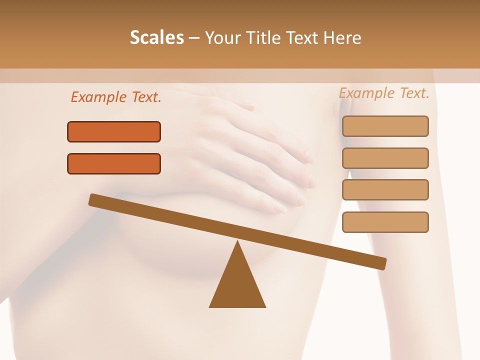 A Nude Woman With Her Breast Exposed And Her Hand On Her Chest PowerPoint Template