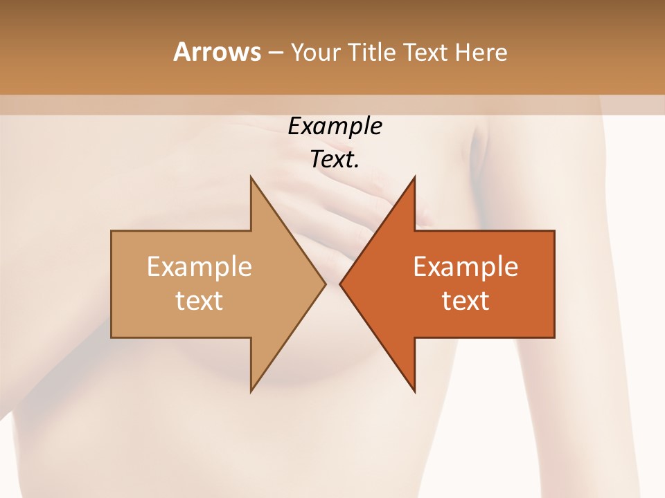 A Nude Woman With Her Breast Exposed And Her Hand On Her Chest PowerPoint Template