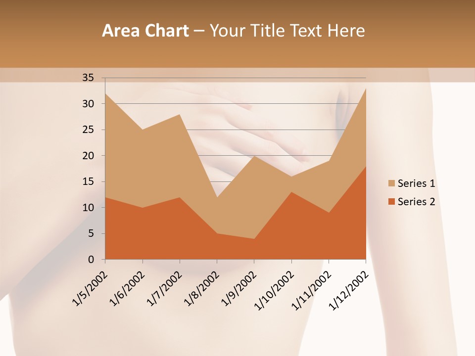 A Nude Woman With Her Breast Exposed And Her Hand On Her Chest PowerPoint Template