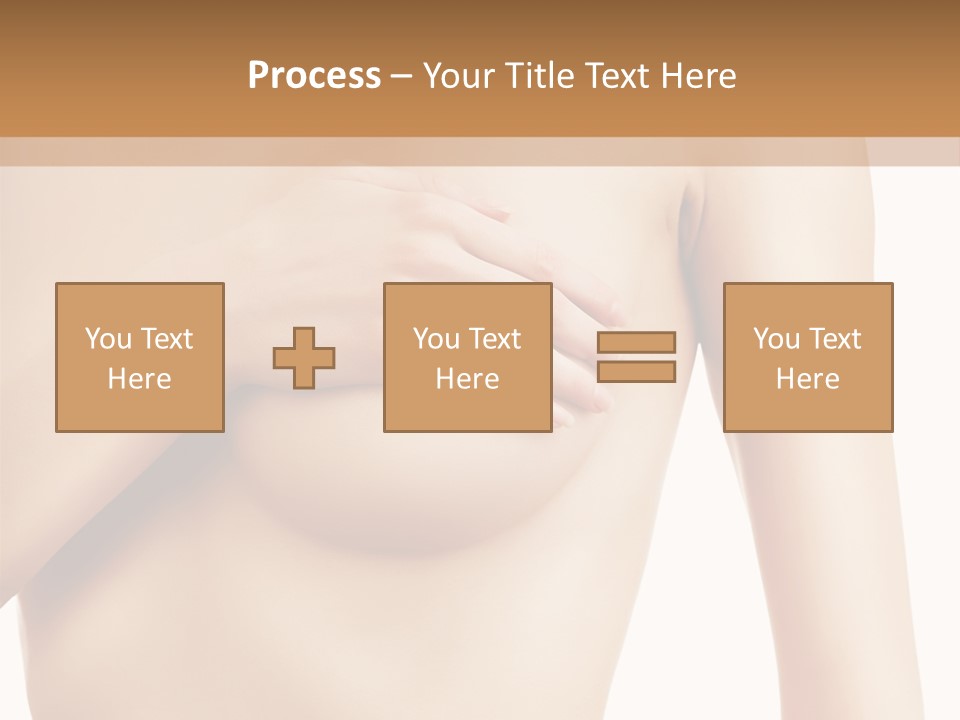 A Nude Woman With Her Breast Exposed And Her Hand On Her Chest PowerPoint Template