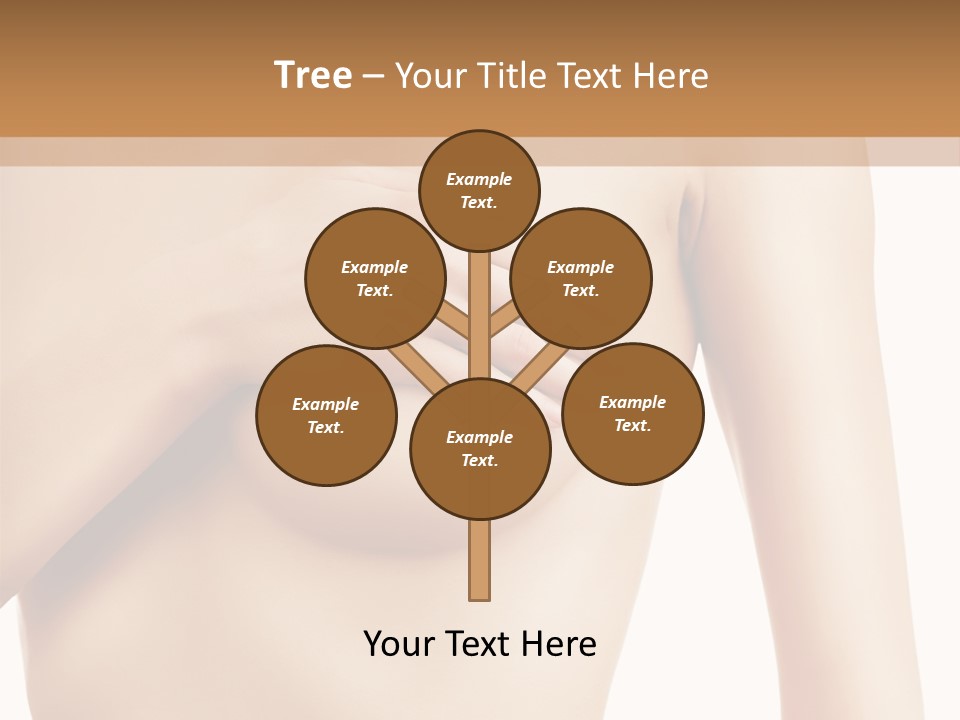A Nude Woman With Her Breast Exposed And Her Hand On Her Chest PowerPoint Template
