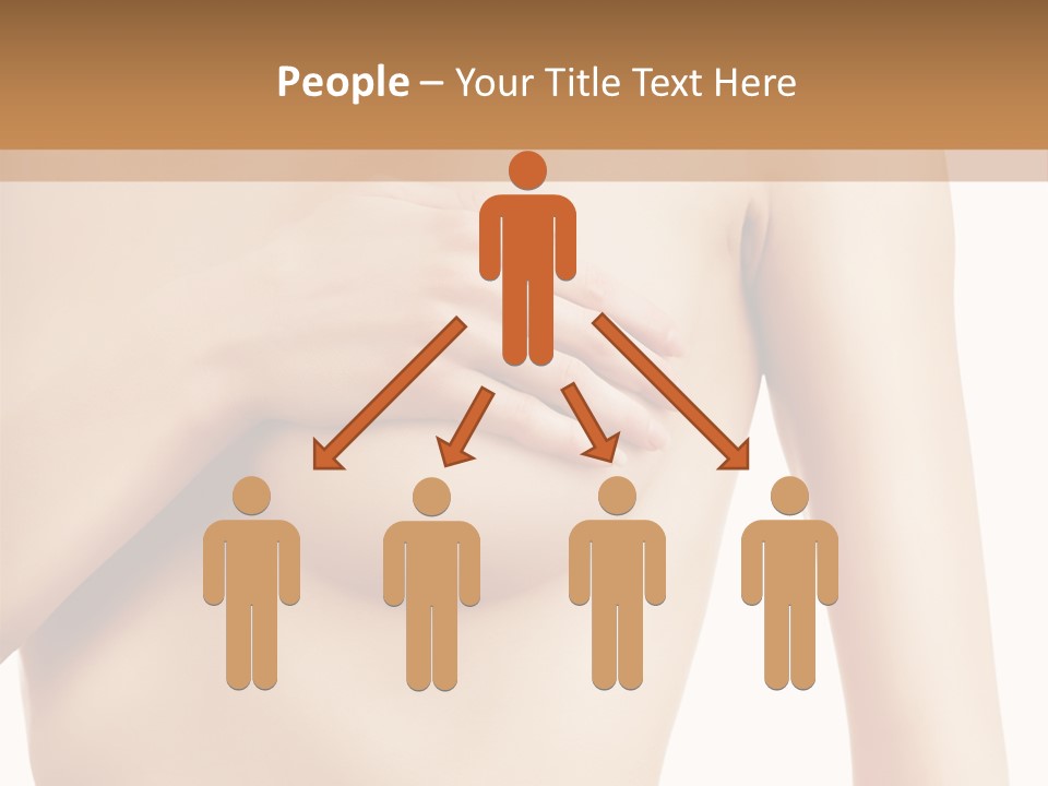 A Nude Woman With Her Breast Exposed And Her Hand On Her Chest PowerPoint Template