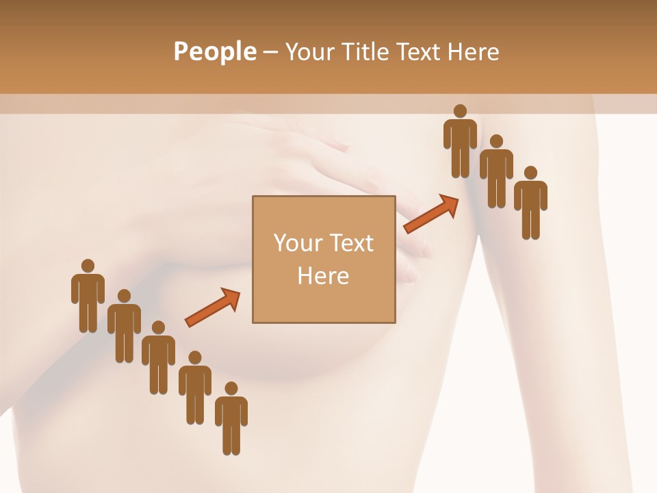 A Nude Woman With Her Breast Exposed And Her Hand On Her Chest PowerPoint Template