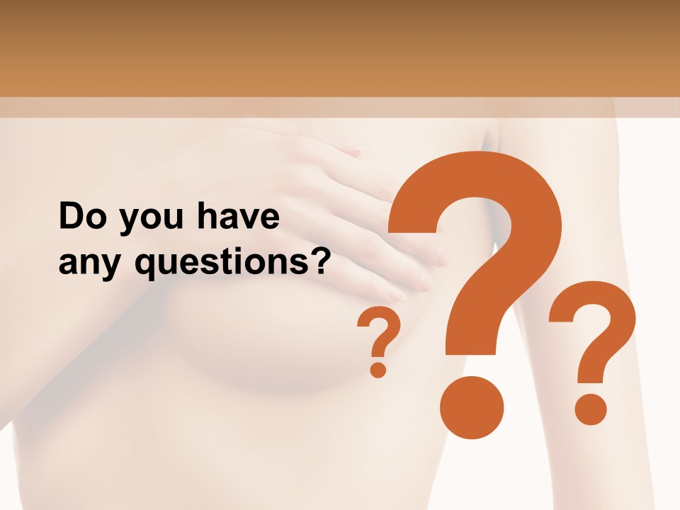 A Nude Woman With Her Breast Exposed And Her Hand On Her Chest PowerPoint Template