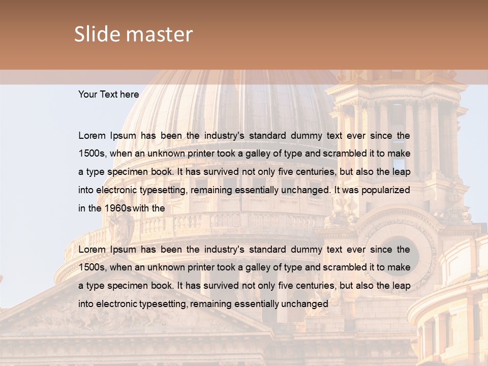 Gray Church England PowerPoint Template