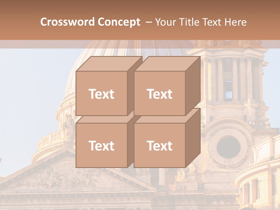 Gray Church England PowerPoint Template