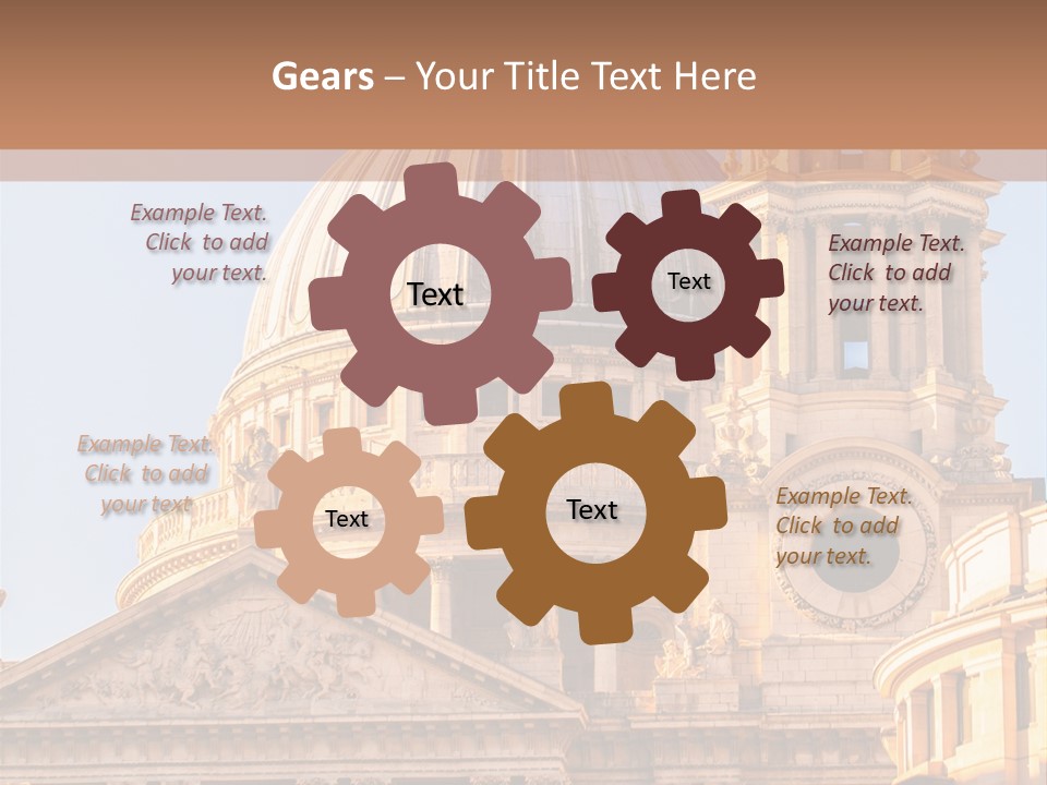 Gray Church England PowerPoint Template