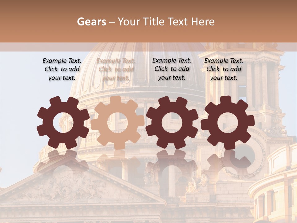 Gray Church England PowerPoint Template