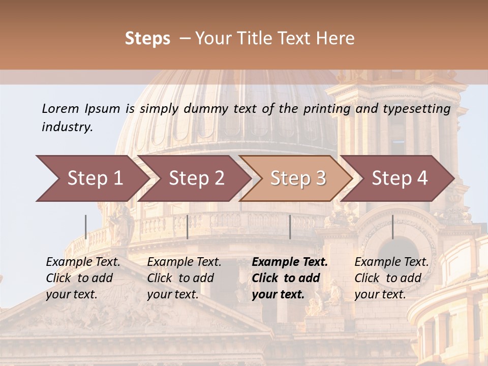Gray Church England PowerPoint Template
