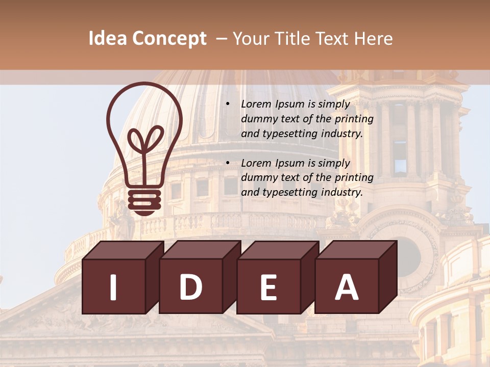 Gray Church England PowerPoint Template