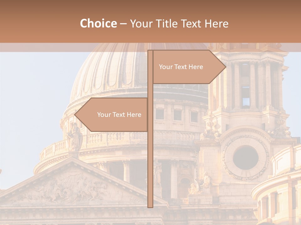 Gray Church England PowerPoint Template