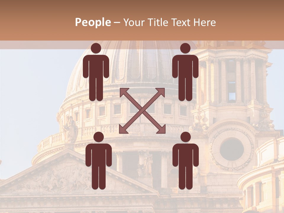 Gray Church England PowerPoint Template