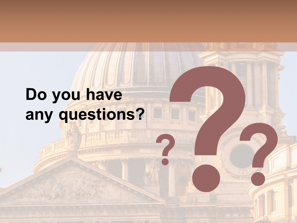 Gray Church England PowerPoint Template