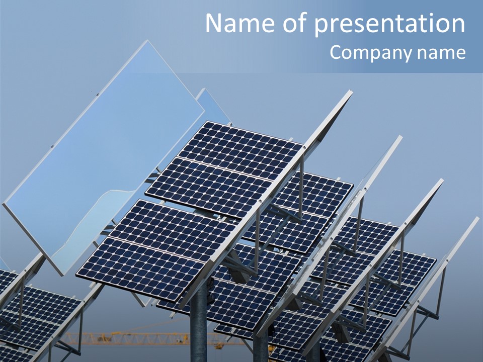 Reflective Solar Panels Installation PowerPoint Template
