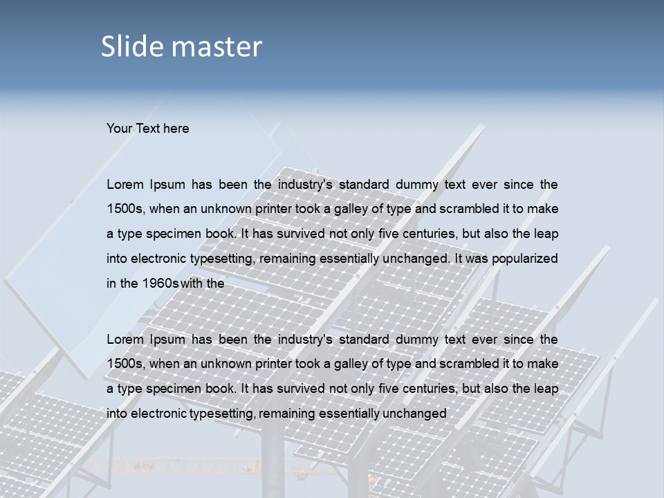 Reflective Solar Panels Installation PowerPoint Template