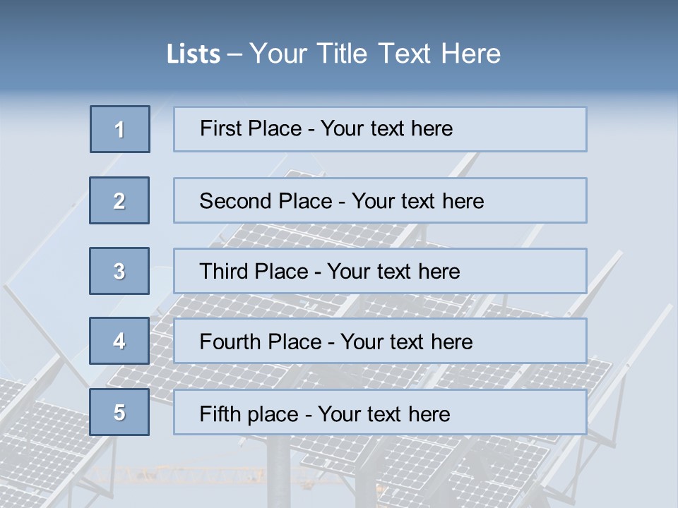Reflective Solar Panels Installation PowerPoint Template