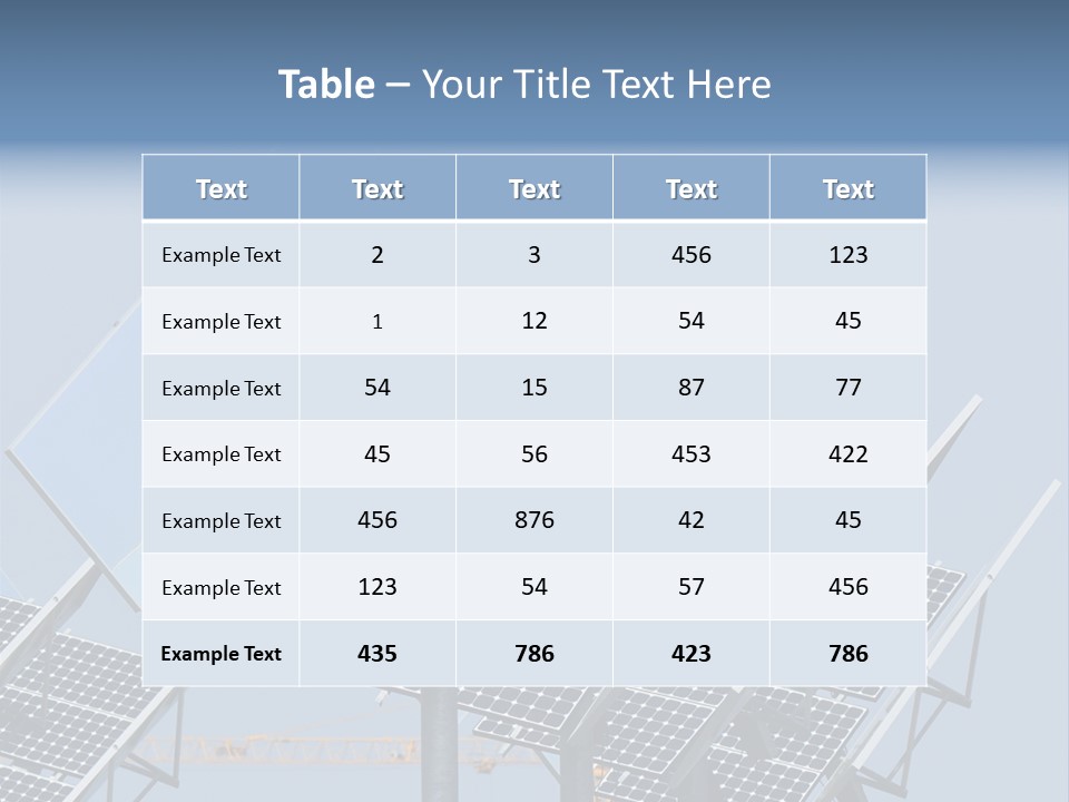 Reflective Solar Panels Installation PowerPoint Template