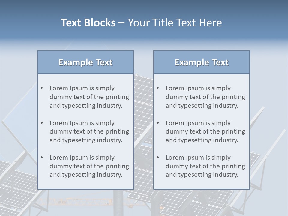 Reflective Solar Panels Installation PowerPoint Template