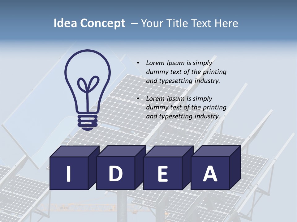 Reflective Solar Panels Installation PowerPoint Template