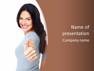 Closeup Winner People PowerPoint Template